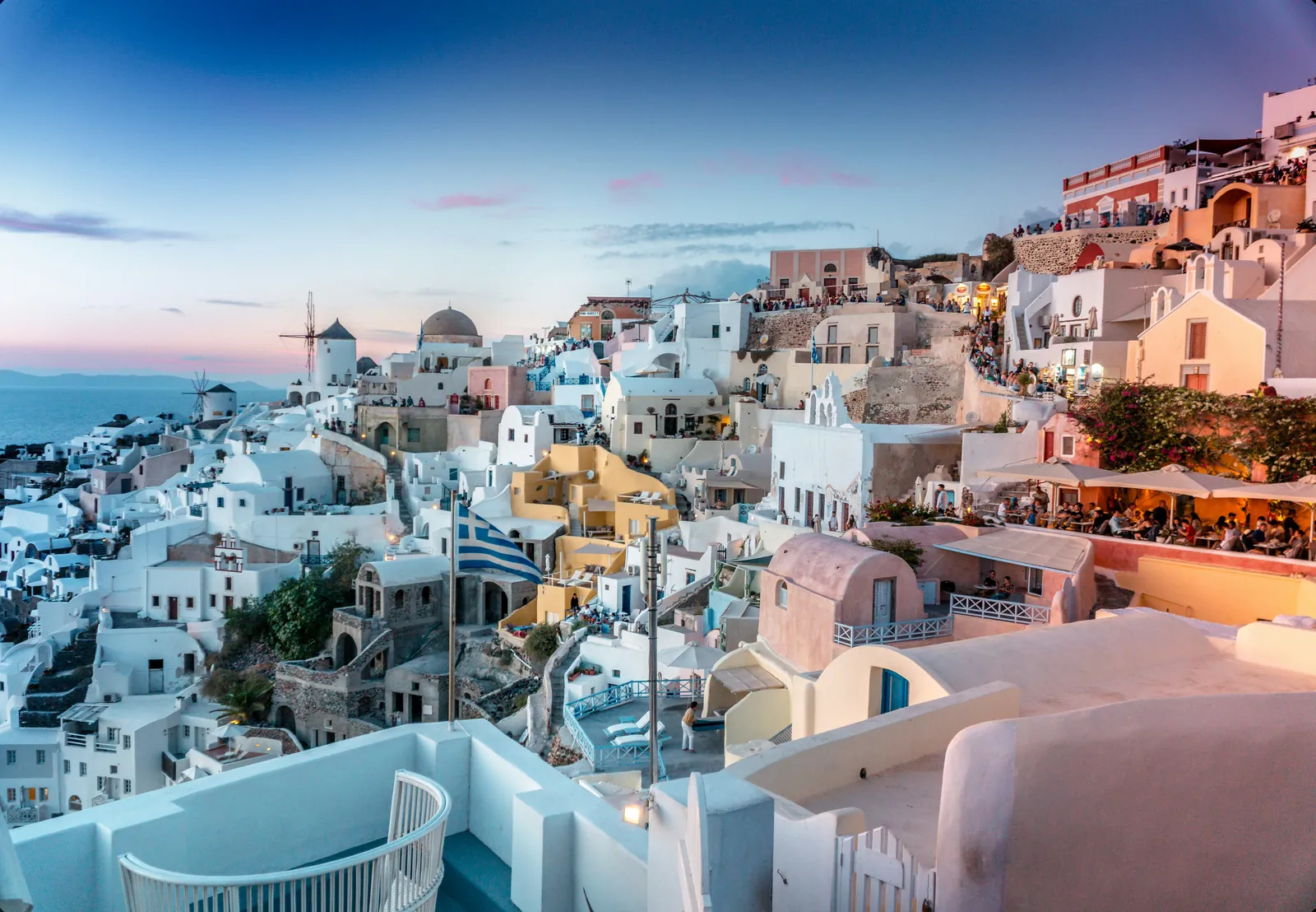 Santorini caldera — representative of Greece destinations